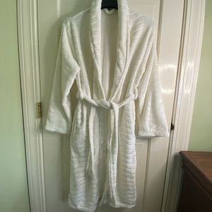 White cozy robe